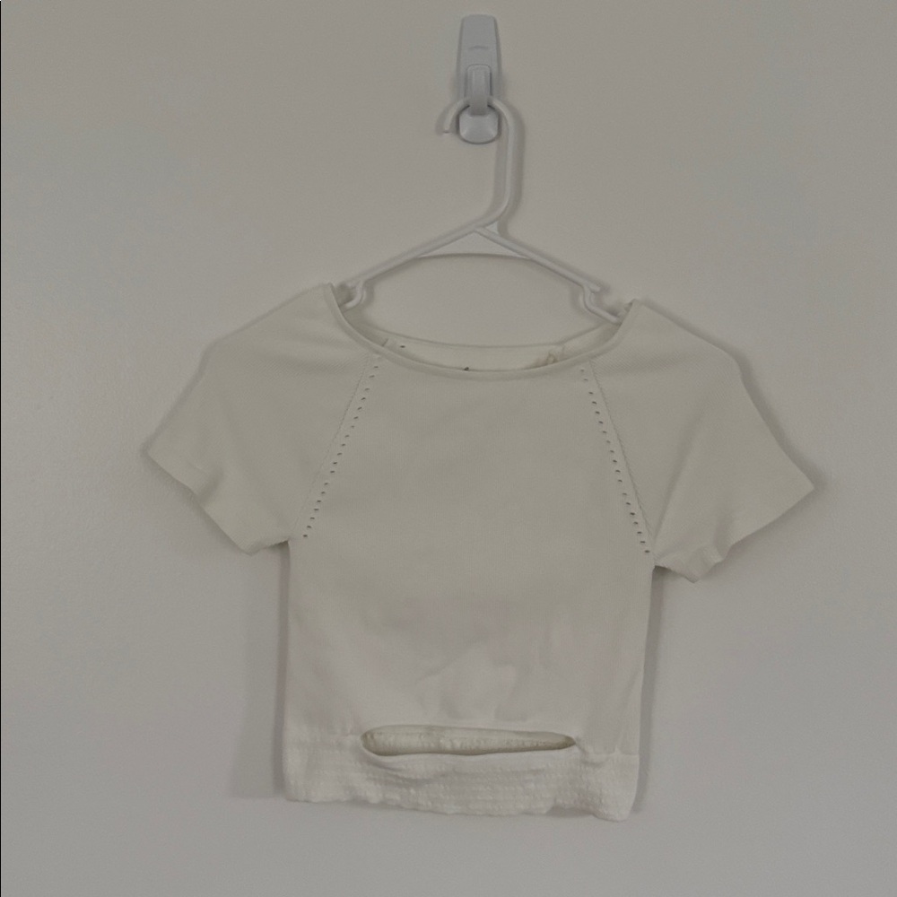 Free People Movement ribbed cropped tee